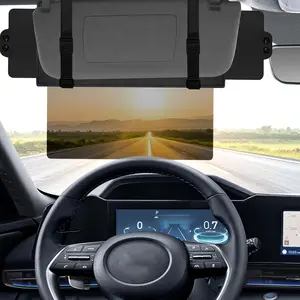 UV400 Polarized Car Visor Extender – Dual Side Sunshade Shield with PC Lens, Anti-Glare Sun Blocker Attachment for Enhanced Driving Safety, UV Protective Sunshade