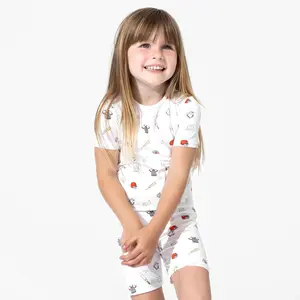 Baseball Bamboo Kids Pajama Short Set