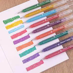 Glitter gel pen ,Metallic Vibrant Sparkle gel pens for coloring,glitter pens for adults,colored gel pens for Adult Coloring Books and Drawing  Sketch Art Marker Waterproof Paint Marker