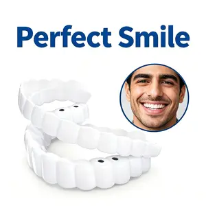 [3 Pairs] Instant Snap-On Veneers - NaturalWhite SmileHack - Soft Moldable Teeth Coverfor Men & Women (2026 UpgradePhotoReady)Confident Shine Visual LookEnhancer