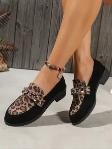 Elegant French Style Loafers for Women, Comfortable Slip-On Shoes, Versatile Fall & Winter Footwear, Stylish Casual Wear