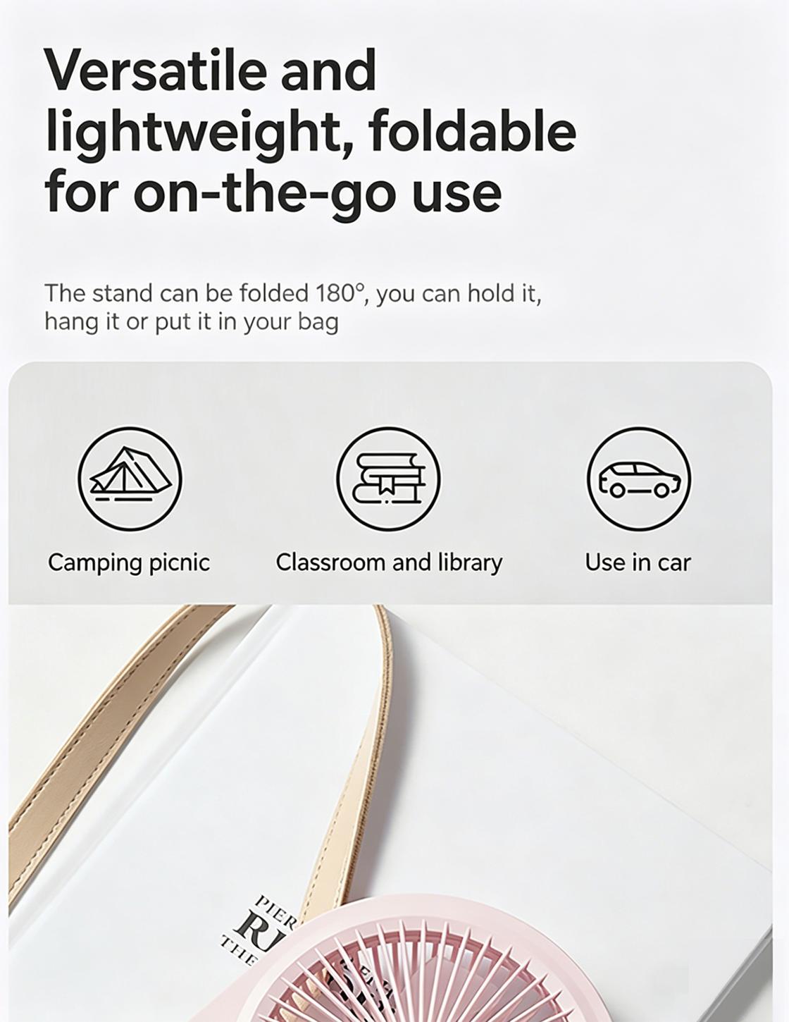 MINISO SR Characters Desktop Fan Quiet Strong Wind USB Plug-in Mini Fan for Office Dormitory Small Personal Cooling Fan Cute Cartoon Design Low Noise Portable Compact Desk Fan for Students Home Office Use