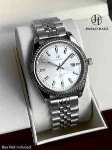 Men's Luxury Stainless Steel Wristwatch, Simple Calendar Design, Luminous Hands & Markers, High-Quality Quartz Movement, Perfect Gift for Men, Stainless Steel Watches