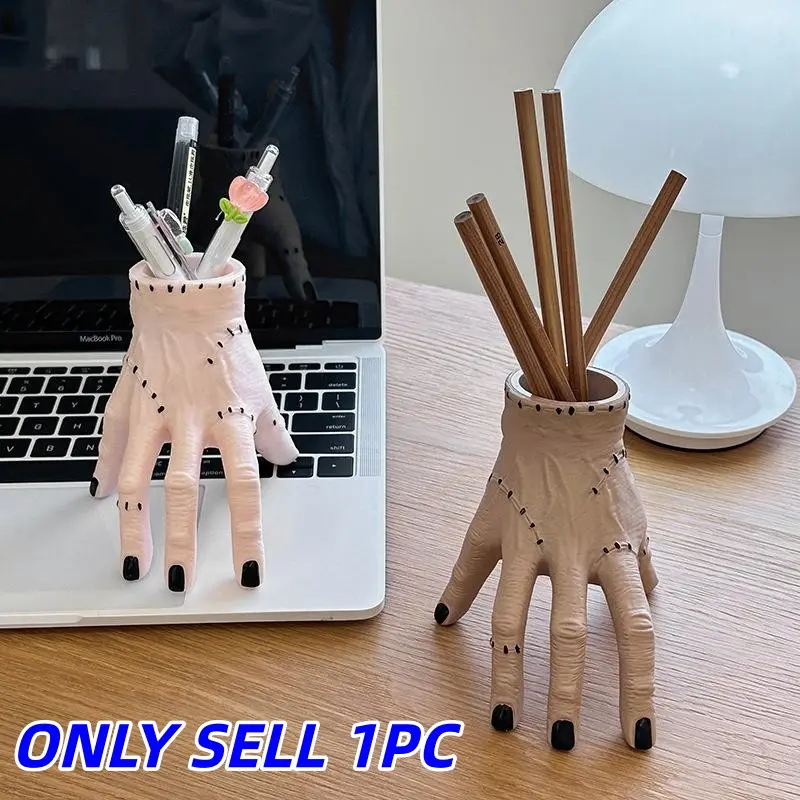 Creative Frankenstein Pen Holder, Halloween Decorative Abs Resin Desktop Organizer, Desk Organizers, Office Desk Accessories, Small Plant Stand for Home Office Garden Decoration
