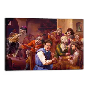 The Gang Gets Painted Poster Canvas Festival Wall Decoration Printing Room Aesthetics Printing Modern Family Bedroom Aesthetics Canvas Decoration