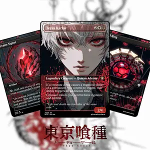 Tokyo Ghoul MTG Proxy Anime Commander Deck - Dark City Blood Ghoul Kagune Masked Horror Sacrifice Full Deck Custom Gift