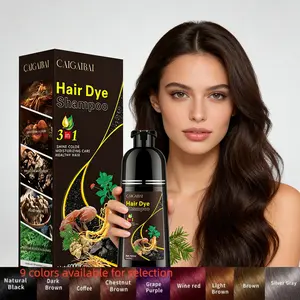 Safe & Mild Hair Dye Shampoo, 30min Professional Color, Natural Extracts, Covers Totally, Liquid Form, No Alcohol or Aerosol