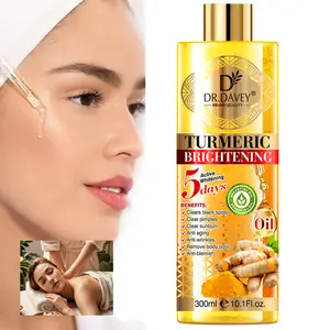 300ml Dr. Davey Turmeric Moisturizing skincare oil moisturizes and nourishes the skin with a large volume of whole-body essential oil for Body, Face, Hand, Lip, Eye,travel