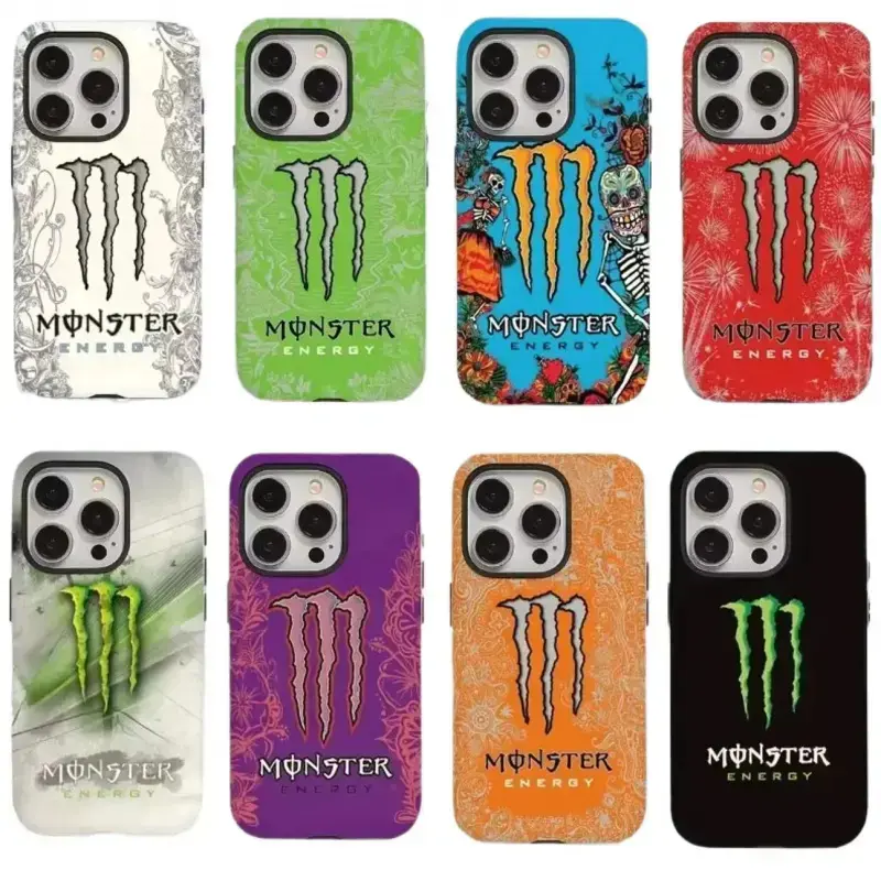 Monster Energy Street Art Phone Case – Rugged and Shockproof Protective Case for iPhone 17/16/15/14/13/12/11 Pro Max/Plus