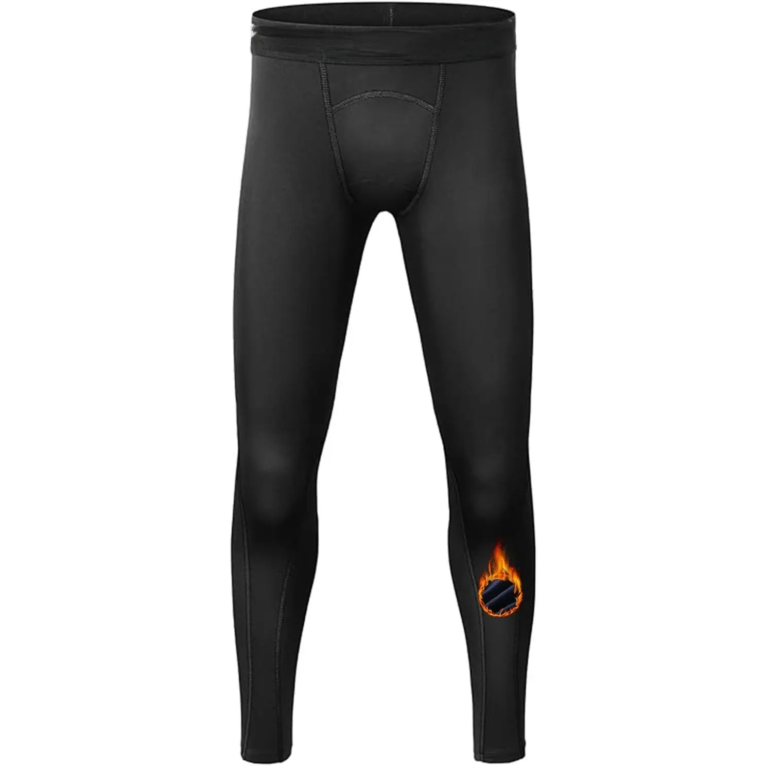 Boys' Thermal Compression Leggings - 1 or 2 Pack, Black Fleece Inner Base Layer Tights, Youth Thermal Wear for Cold Weather Gear