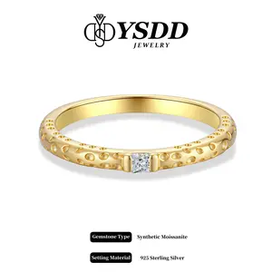 【#597】vvs Synthetic Moissanite Rings in 925 Sterling Silver