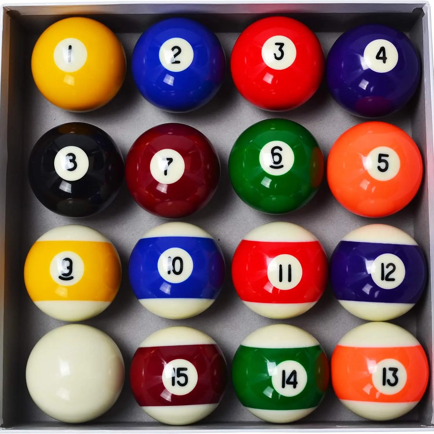 Deluxe 2-1/4" Billiard Pool Balls Marble-Swirl Style Billiards Ball Complete 16 Ball Set (Several Style )