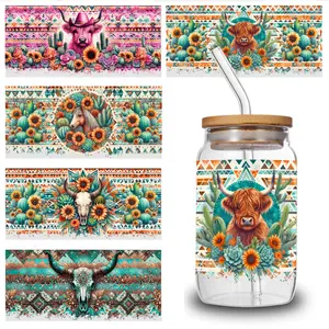 5 Sheets Cow Skulls UV DTF Stickers Decorative Design Inspiring Designs Room Decor Decoration Items Waterproof Rub on Transfers Winter Landscape Canvas Posters Photography Print samantha