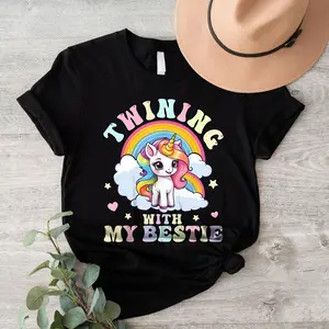 Twinning with my Bestie tshirt, Matching Birthday Shirts, Best Friend shirts, BFF Shirts, Best Friends Shirt, Matching Friends Tee