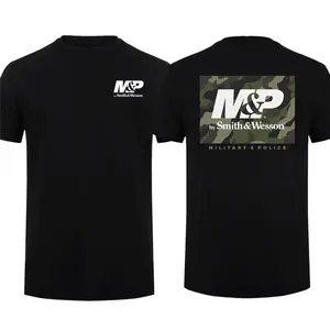 Smith & Wesson M&P Camo T-Shirt,Tactical Apparel Bold Logo Design Comfortable, Unisex Short Sleeve Casual 100% Cotton