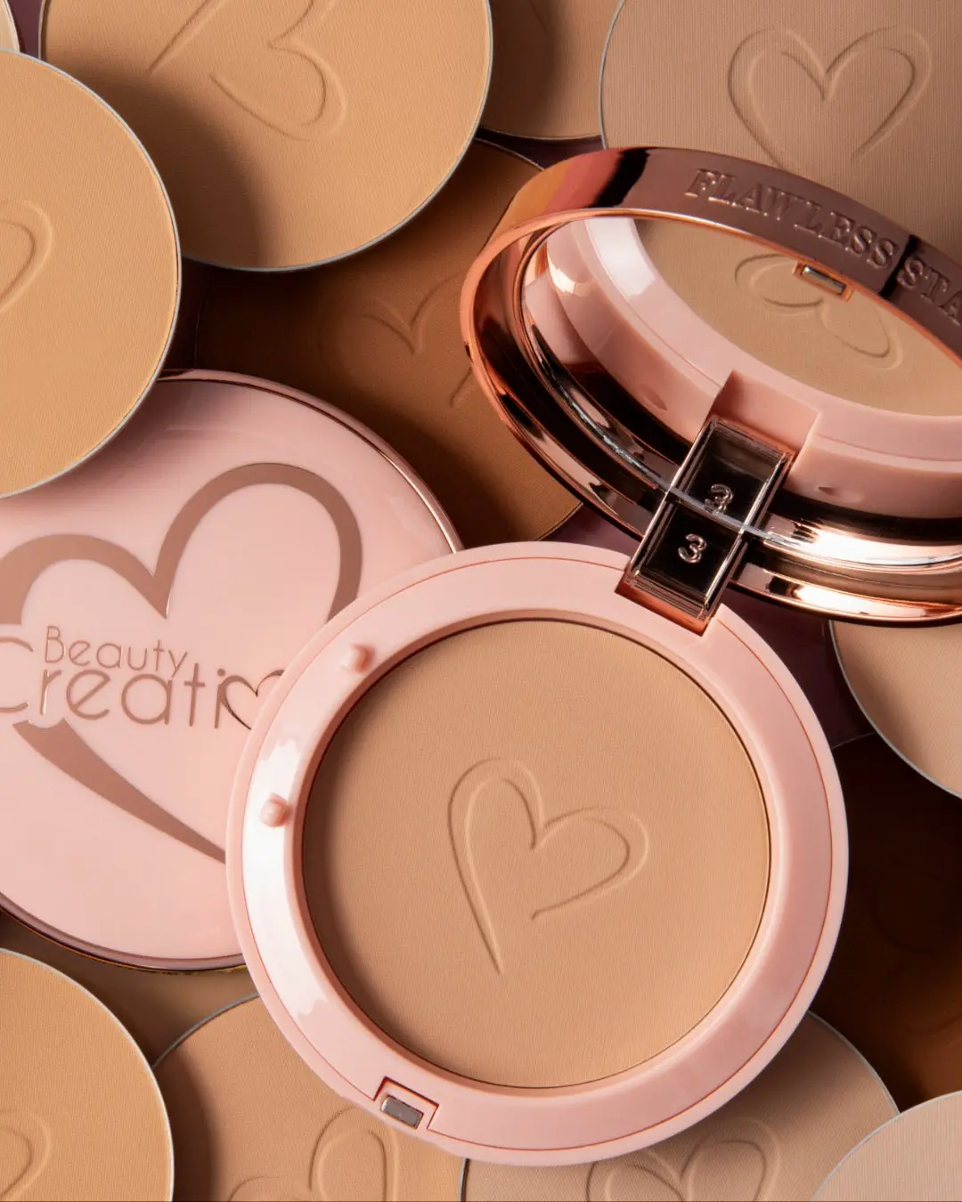 Beauty Creations Flawless Stay Pressed Powder Foundation - Silky Finishing, Cosmetic Setting, Flawless Face Makeup Beauty Cosmetics for Contour-Supported Radiant Base in Daily Makeup Routine