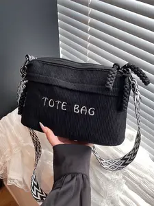 Women's Fashion Corduroy Shoulder Bag, Crossbody Shoulder Bag, Large Capacity Handbag, Simple Versatile Multi-Functional Design, Lightweight Outdoor Commuter Bag, Crossbody Tote, Cross Body Bags