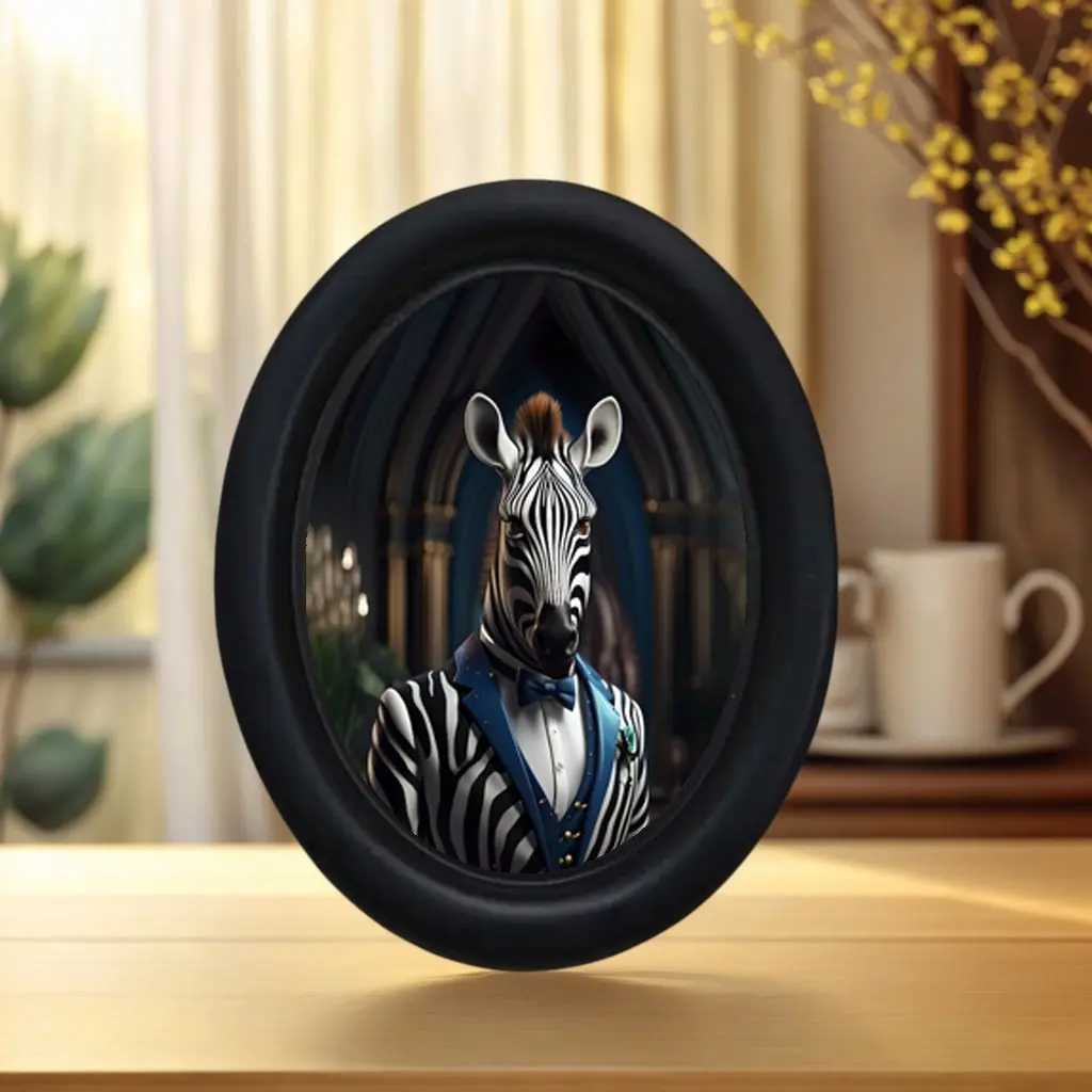 Vintage Art Style Zebra Pattern Wall Decor, Perfect for Halloween Christmas Thanksgiving, Home Office Room Decoration, Aesthetic Wall Decor