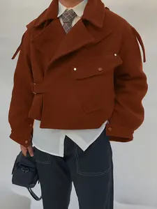 INCERUN Men's Fashion Simple Design Short Casual Jacket, Coats, Long Sleeve, Pure Color, Perfect for Daily Wear, Stylish and Comfortable, Ideal for All Seasons