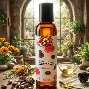Emollient Castor Oil, Skin & Hair Care, 4 Fl Oz