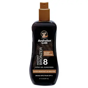 Australian Gold SPF 8 Spray Gel with Bronzer 8oz 8oz