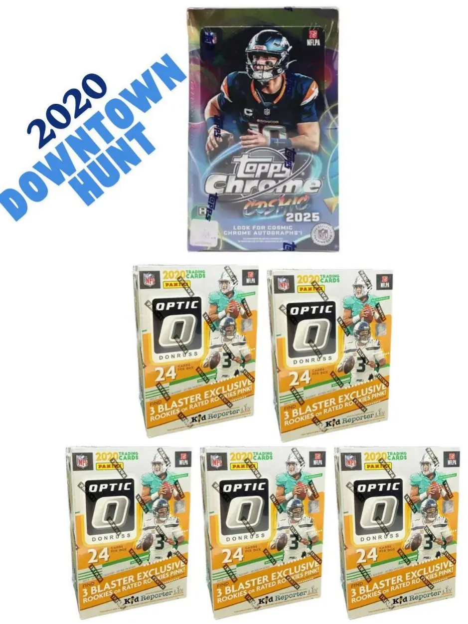 BREAK 1225: (1) 2025 Topps Cosmic Hobby & (5) 2020 Panini Donruss Optic Football Blaster Box Pick Your Team Break PYT