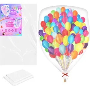 2 count Balloon Bags for Transport, 1 count 98 x 59 inch 1 count 64.5 x 48.4 inch Giant Thickened Plastic Balloon Storage Bag for Wedding Birthday  Showers Celebration Party