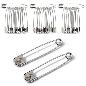 30 Pack Extra Large Safety Pins 3 Inch - Safety Pins for Sewing, Durable Stainless Steel Design for Secure Hold
