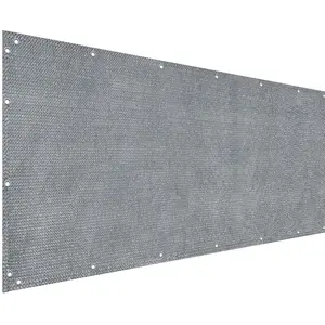 2FT, 3FT, 4FT, 5FT, 6FT and 8FT Tall Balcony Privacy Screen Fence Windscreen Privacy Screen Shade Cover Mesh Garden with Enforced Hems and Grommets on 4 sides in Grey with free Zip Ties included