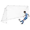 Segawe Portable Soccer Goal (6x4ft,12x6ft,18x7ft,24x8ft) for Kids & Adults, Weatherproof Football Equipment with Anti-Corrosion Steel Frame, Impact-Resist Net, Steel-PE Pegdown Wind Hold, Quick Setup, Easy Storage, 4x4 Mesh Control for Backyard Training
