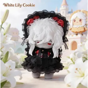 2026 new Black Lily Cookie 20CM Cookie Run Kingdom Plush Doll Body Dress Up Stuffed Toys Dolls Figures Gift for Adults