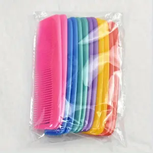 Multi-color comb set - Compact and portable, featuring a combination of double-tooth and wide-tooth combs, suitable for all hair types - Ideal for personal use, salon and hotel applications