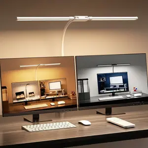 FlexibleClip-On LED Desk Lamp, Flexible Adjustable Gooseneck Eye Protection Reading Light for Students' Bedroom, Office (Home Improvement Indoor Under-Cabinet Lighting)