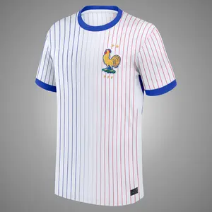 White France 24/25 Away Soccer Jersey, 24/25 France White Away Short Sleeve Jersey