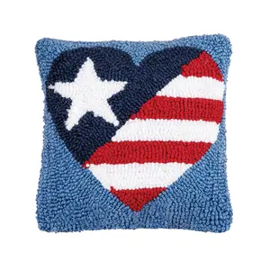 8" x 8" Patriotic American Flag Throw Pillow byValerie 8" x 8" Patriotic American Flag Throw Pillow byValerie