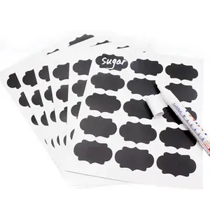 Waterproof Removable Blackboard Stickers for Kitchen Storage Jars Organization, Glass Container Labels, DIY Craft Labels