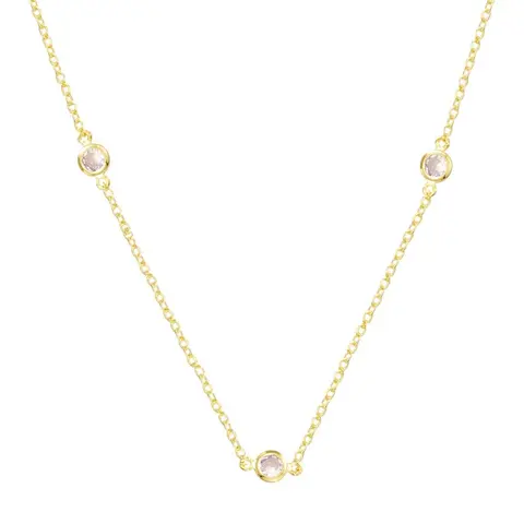 EVRY JEWELS Gold or Silver Plated Women's Hypoallergenic Evryday Sparkle Necklace