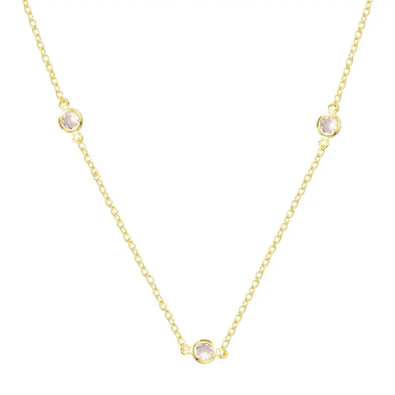 EVRY JEWELS Gold or Silver Plated Women's Hypoallergenic Evryday Sparkle Necklace