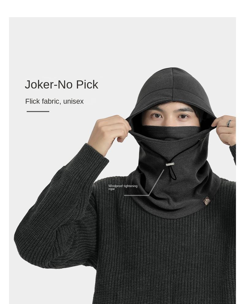 New cycling face mask, hat, scarf integrated, women's winter cycling warm, windproof, and cold resistant neck cover, men's head cover