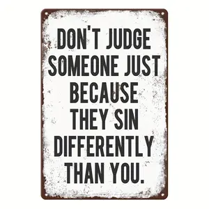 Room Decoration Vintage Metal Inspirational Wall Decoration, Metal Wall Art, Affirmation, Hanging, Porch, Office, Coffee, Restaurant, Home