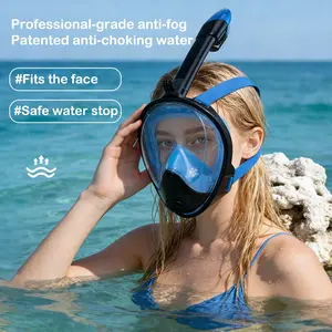 Full Face Snorkel Mask for Adults and Teens, Snorkeling Gear with Detachable Camera Mount, HD Anti-Fog, 180° Panoramic View, Unisex