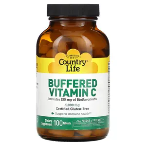 Country Life Buffered Vitamin C, 1,000 mg, 100 Tablets
