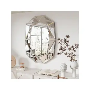 Maximum discount  Decorative Wall With Glass Bevelled Edge 40x28 Inch Accent Mirror For Living Dining Room Entryway