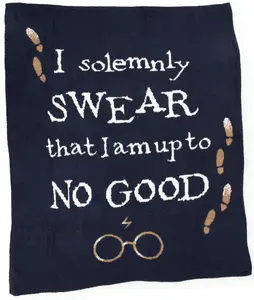 Jay Franco Harry Potter Hogwarts Marauders Map Feather Knit Throw Blanket