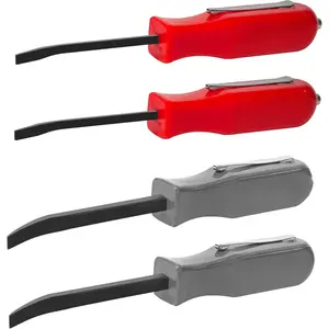 4 PCS Pocket Pry Bar Set, Mini Pry Bar with Magnet Top and Pocket Clip, 4.5" Small Pry Bar for Home Office, Car Repair Gadgets, Electronics and Mechanics Repair