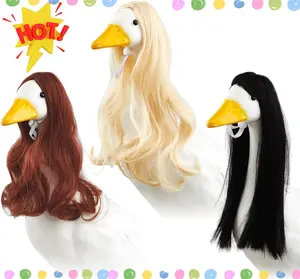 Goose Wigs,Porch Goose Outfit Suitable for   23 Inch Statue,Cute Outdoor Statue Accessories,Patio Yard Goosey Wig for Lawn Goosey Garden(Fashion)