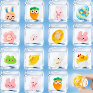 12 Pack Easter Cube Squishy Toys – Stress Relief Fidget Squishies for Kids, Easter Basket Stuffers, Egg Fillers, Party Favors & Gifts for Boys, Girls & Toddlers