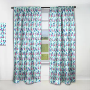 Curtains 'Geometric Pattern' Curtains for Bedroom, Curtains for Living Room, Curtains & Drapes - Thermal - Single Panel-52x120