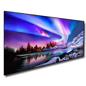 1pc 5D Diamond Painting Kit, Aurora Lake Landscape, Full Drill Crystal Embroidery Art, Home Wall Decor Gift, DIY Craft for Kids Adults