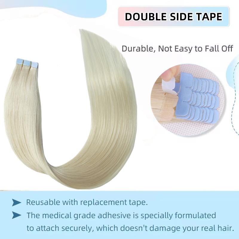 3*0.8cm Mini Tape In Hair Extensions Human Hair,Tape In Hair Extensions,10PCS/Pack,12inch-24inch Long Hair Extensions,Brazilian Remy Hair Extensions,Black/Brown/Blonde Hair Extensions For Women Add Volume,Daily Hair Extensions,Natural Invisible Hair